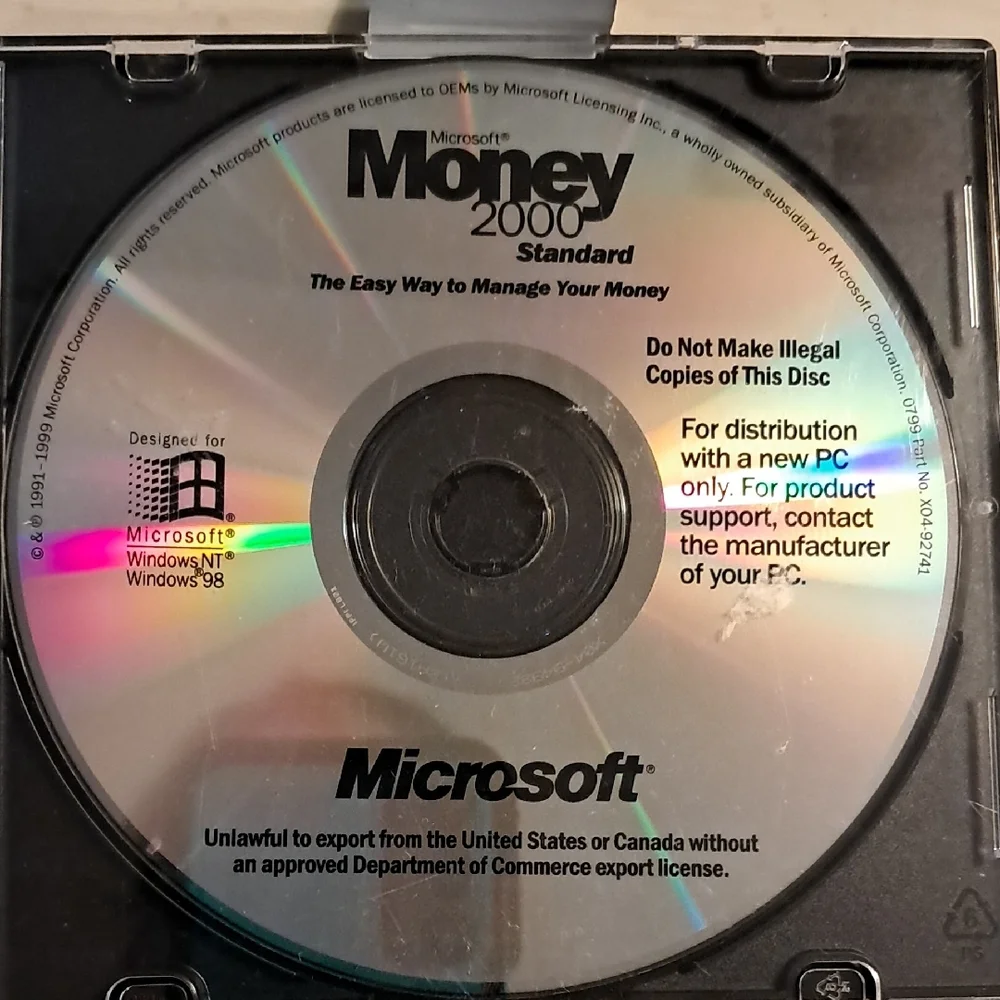 Microsoft Works and Money CD Collection - Silver and Black